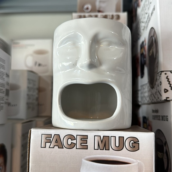 NWT Cookies & Milk White Mug w/Face and Open Mouth - Picture 3 of 4